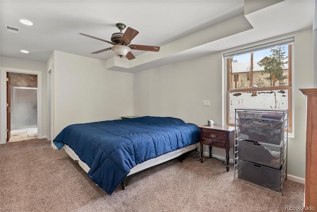 27987 Pine Grove Trl, Conifer, CO 80433 - carpeted bedroom featuring recessed lighting and a ceiling fan