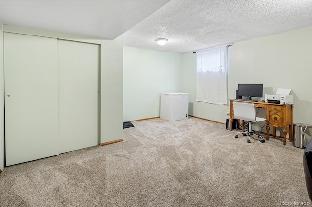 12522 W Virginia Ave, Lakewood, CO 80228 - carpeted office featuring a textured ceiling and baseboards