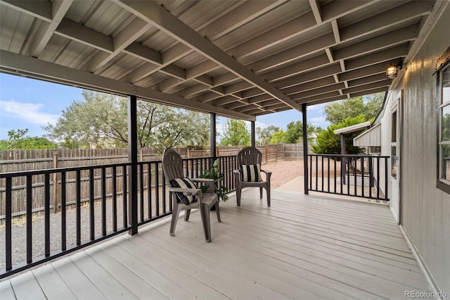 view of wooden deck