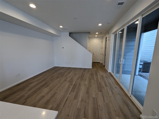 interior space featuring wood-type flooring