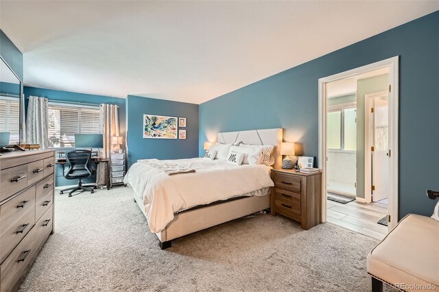 17509 E Kenyon Dr, Aurora, CO 80013 - bedroom featuring light carpet and an office area