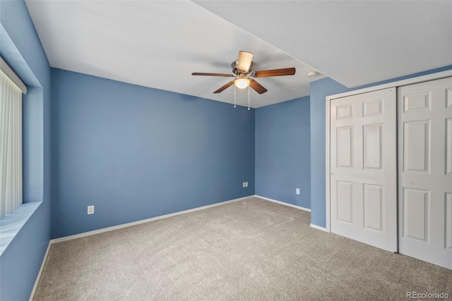 4960 Seton Pl, Colorado Springs, CO 80918 - unfurnished bedroom with carpet, a closet, and ceiling fan