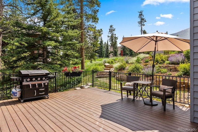 1107 Penstemon Rd, Dillon, CO 80435 - wooden terrace featuring area for grilling