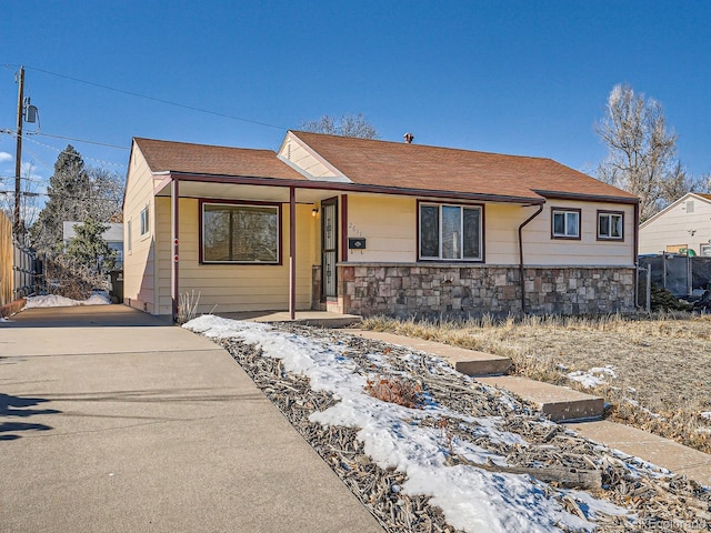 view of front of home