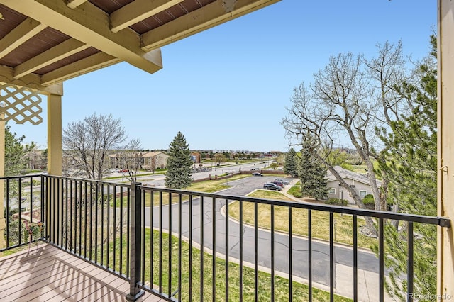 balcony featuring a residential view