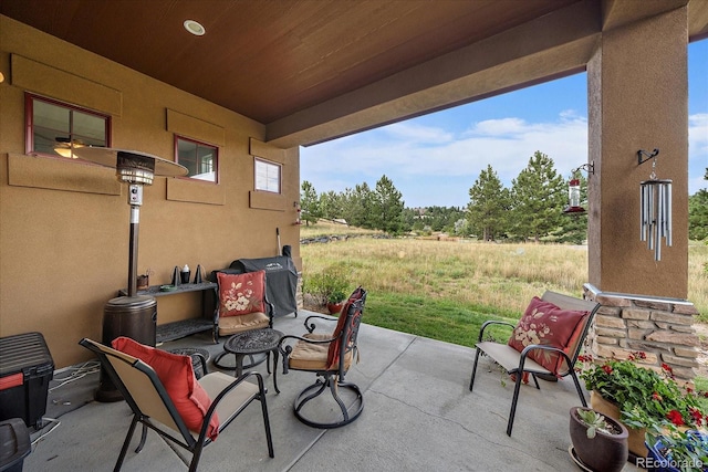 view of patio with grilling area