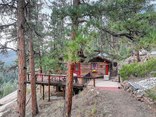 16048 Old Stagecoach Rd, Pine, CO 80470 - rear view of property with a deck