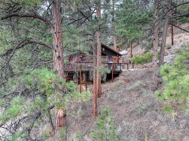 16048 Old Stagecoach Rd, Pine, CO 80470 - view of yard with a deck