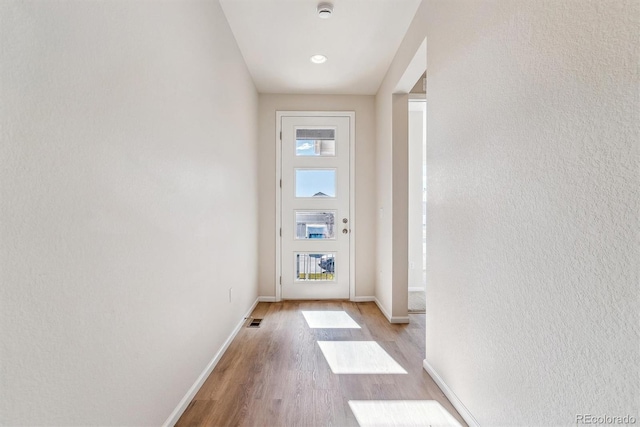 entryway featuring light hardwood / wood-style floors