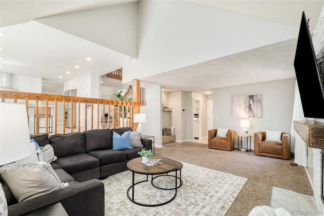16438 E Prentice Cir, Centennial, CO 80015 - living area featuring carpet and recessed lighting