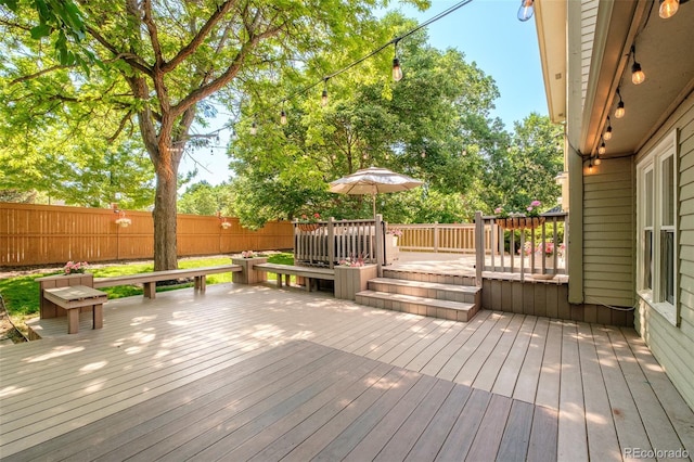 16438 E Prentice Cir, Centennial, CO 80015 - wooden terrace with a fenced backyard