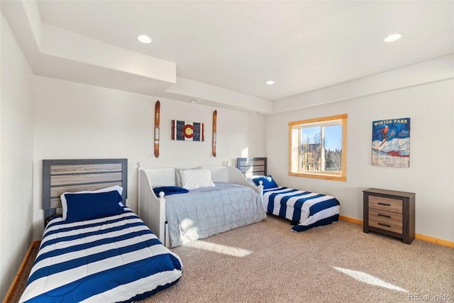 270 Piaute Way, Como, CO 80432 - bedroom with carpet flooring, recessed lighting, and a tray ceiling