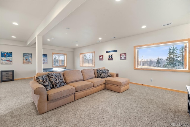 270 Piaute Way, Como, CO 80432 - carpeted living area featuring recessed lighting