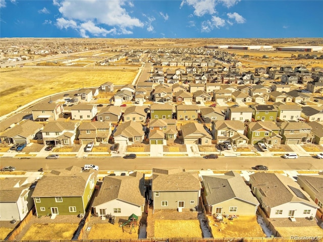 bird's eye view featuring a residential view