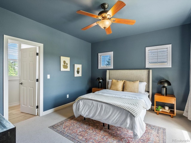 10057 S Shadow Hill Dr, Lone Tree, CO 80124 - bedroom featuring carpet, baseboards, and a ceiling fan