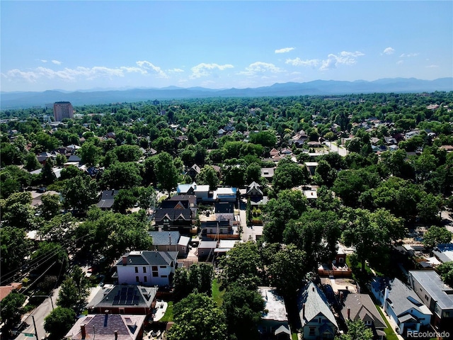 3512 Wyandot St, Denver, CO 80211 - aerial view of residential area featuring a mountain backdrop