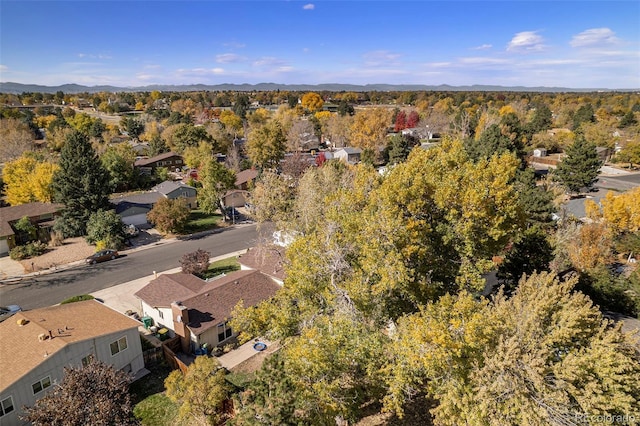 aerial view with a residential view