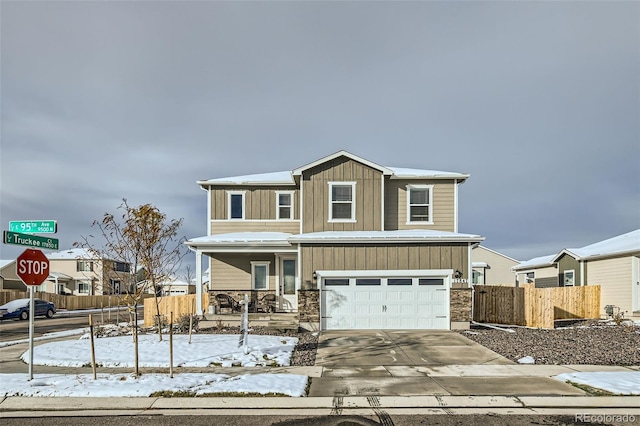 view of front of home featuring a garage