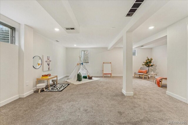 11021 Otis St, Westminster, CO 80020 - playroom with carpet, recessed lighting, and baseboards