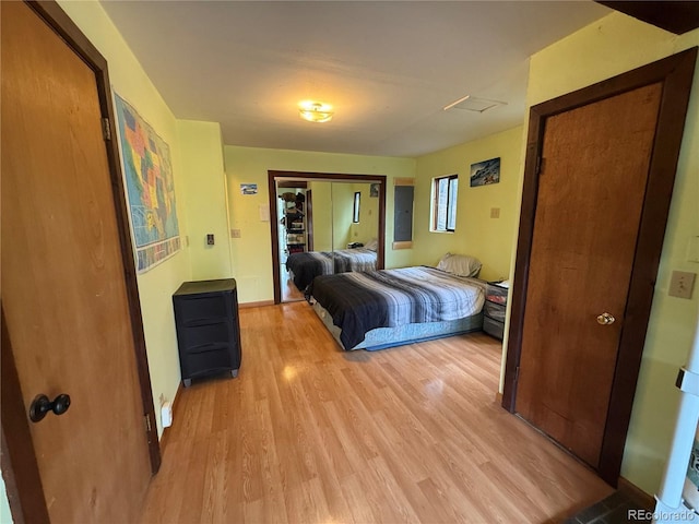 274 Lincoln Dr, Idaho Springs, CO 80452 - bedroom featuring light wood-type flooring and a closet
