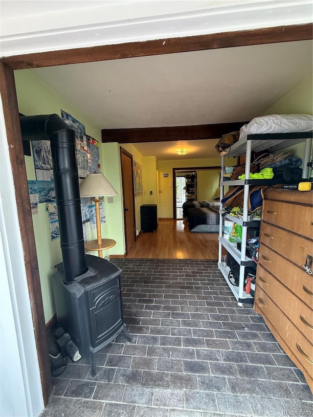 274 Lincoln Dr, Idaho Springs, CO 80452 - hallway with brick patterned flooring and baseboards