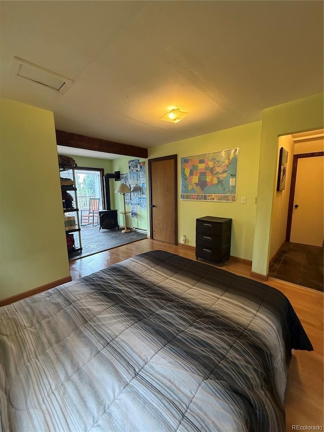 274 Lincoln Dr, Idaho Springs, CO 80452 - bedroom with attic access and baseboards