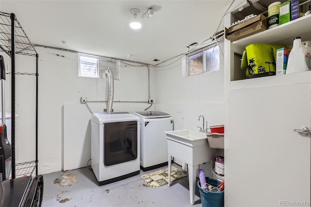 3600 Olive St, Denver, CO 80207 - laundry area featuring laundry area, a sink, and washer and dryer