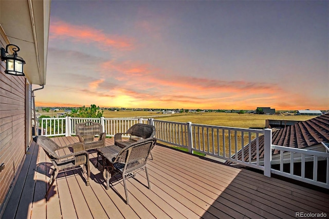 view of deck at dusk