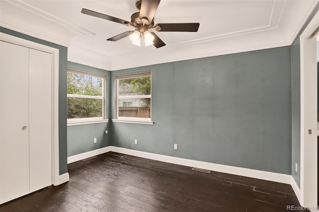 3979 S Grant St, Englewood, CO 80113 - unfurnished bedroom featuring hardwood / wood-style flooring and a ceiling fan