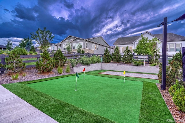 2159 Bellcove Dr, Castle Pines, CO 80108 - view of yard with an area to practice putting and a residential view