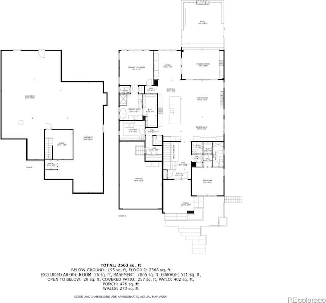 2159 Bellcove Dr, Castle Pines, CO 80108 - view of floor plan / room layout