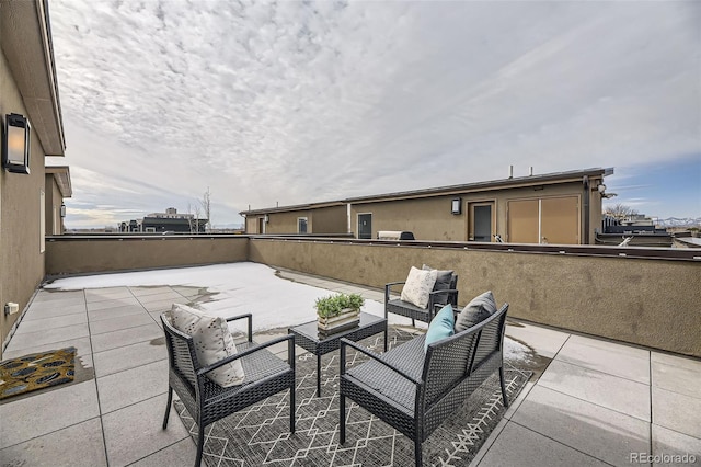 view of patio featuring an outdoor living space