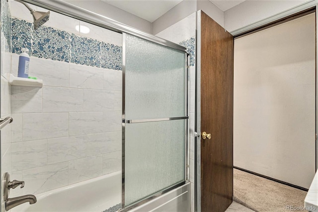 bathroom featuring enclosed tub / shower combo