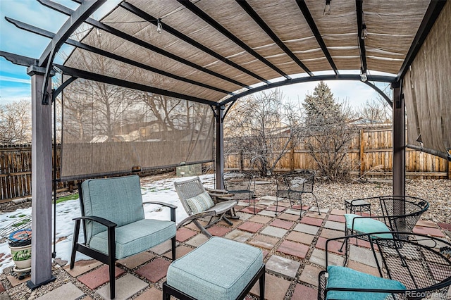 view of patio / terrace with a pergola