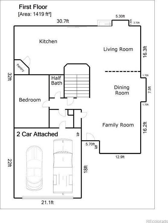 5021 S Rome St, Aurora, CO 80015 - home floor plan