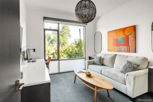 view of carpeted living room