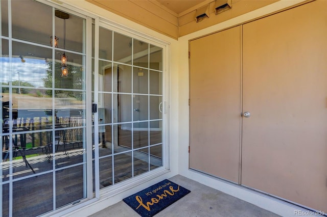 view of doorway to property