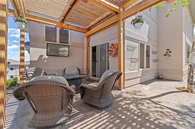 6405 Eagle Feather Trl, Littleton, CO 80125 - view of patio featuring a pergola