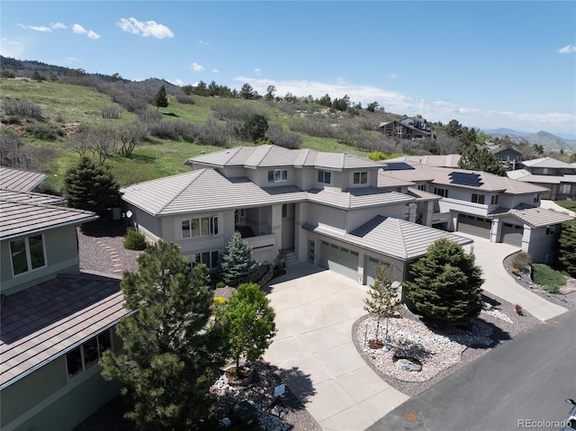 6405 Eagle Feather Trl, Littleton, CO 80125 - aerial view of property and surrounding area with mountains