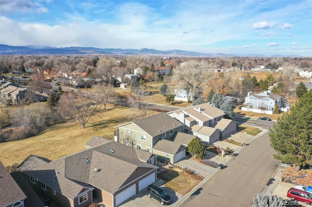 aerial view featuring a mountain view