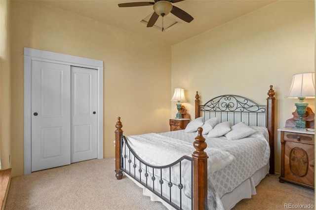 11881 County Road 37, Fort Lupton, CO 80621 - carpeted bedroom with a closet and ceiling fan