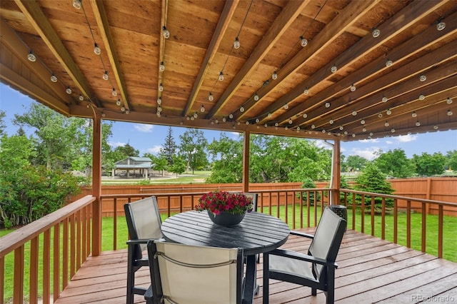 9306 Garrison Dr, Broomfield, CO 80021 - deck with outdoor dining space