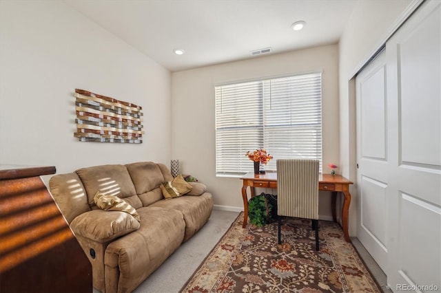 view of carpeted living room