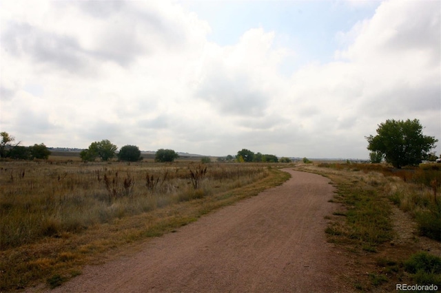 view of road featuring a rural view