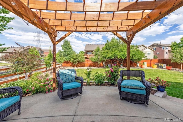 10288 Olathe Way, Commerce City, CO 80022 - fenced backyard with a pergola and a patio area