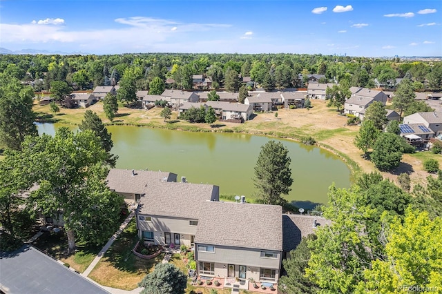 4541 W Ponds Cir, Littleton, CO 80123 - aerial view of residential area with a nearby body of water