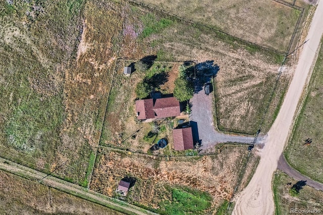 drone / aerial view with a rural view