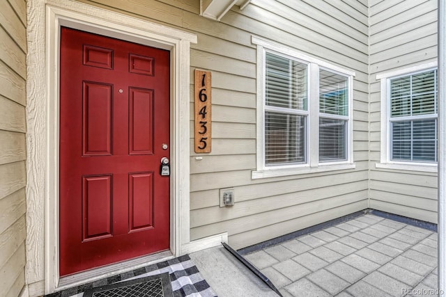 view of doorway to property