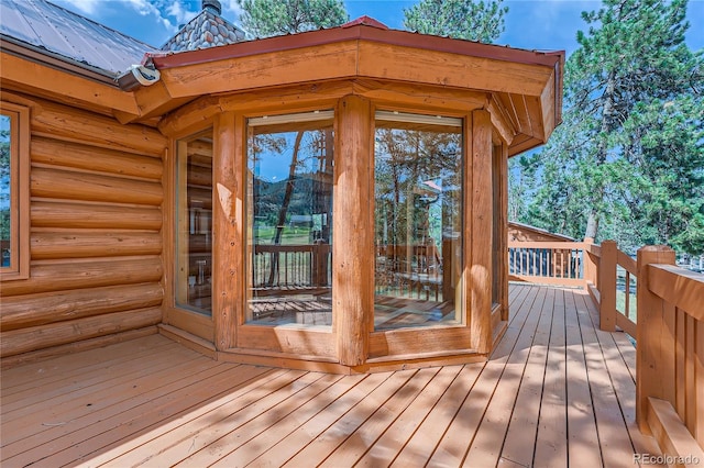 view of wooden deck