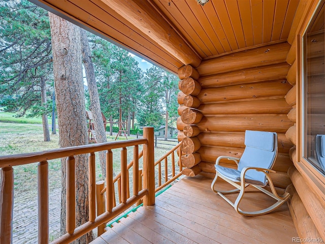 view of wooden terrace